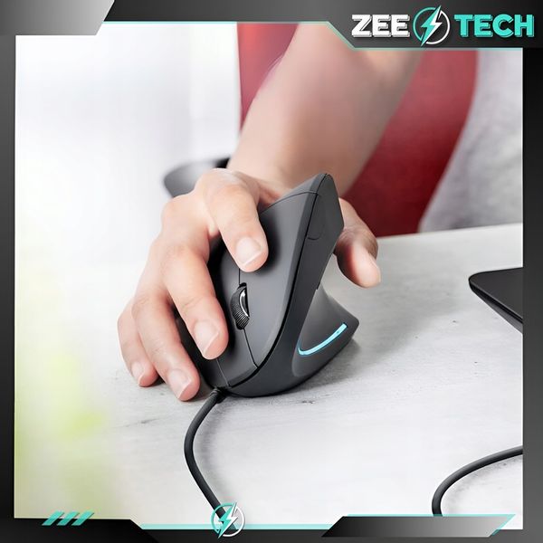 MYSZKA PIONOWA PRZEWODOWA USB WERTYKALNA CICHA DO KOMPUTERA LAPTOPA 3200DPI zdjęcie 12