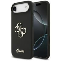Etui Guess Silicone Big 4G Script do iPhone Air czarny