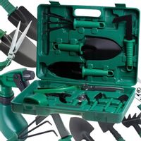 NARZĘDZIA OGRODNICZE NOŻYCE ŁOPATKA WALIZKA 10 EL.