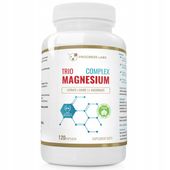 MAGNEZ TRIO MAGNESIUM PROGRESS LABS 120kaps MIĘŚNIE SKURCZ SERCE ZMĘCZENIE
