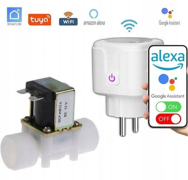 Elektrozawór gwint 3/4 cala 12V 0.02~0.7MPa + sterowanie bezprzewodowe Wifi zdjęcie 1