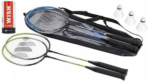 ZESTAW DO BADMINTONA WISH 4 x RAKIETKI , 6 x LOTKI ,TORBA na Arena.pl