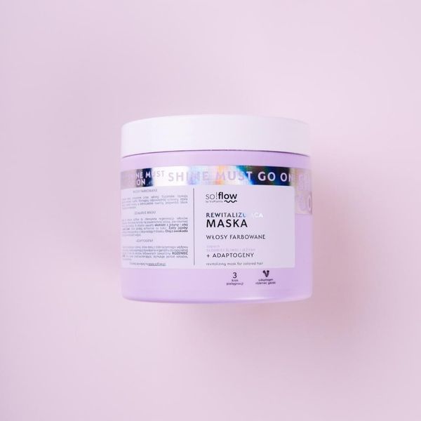 Rewitalizująca maska do włosów farbowanych z adaptogenami so!flow 400 ml zdjęcie 5