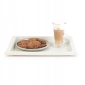 KADAX Tacka Kuchenna Taca Plastikowa Kelnerska Barowa Duża Biała 40x28cm