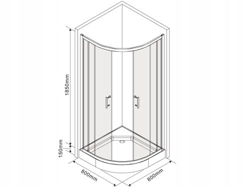 Kabina prysznicowa biała LOFT w duże szprosy 80x80 na Arena.pl