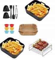 Duży silikonowy zestaw akcesoriów do airfryer