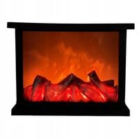 KOMINEK LED LAMPION Z OGNIEM 3D RUCHOMY PŁOMIEŃ LAMPA DEKORACJA NA ŚWIĘTA