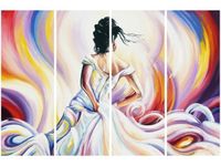 OBRAZ KOBIETA ABSTRAKCIE KOLORÓW