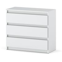 komoda młodzieżowa 3 szuflady 80cm hugo szafka do salonu sypialnia biała