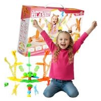 Domino skaczące klipsy kulki 72el Kolorowe klocki PREZENT dla Dziewczynki