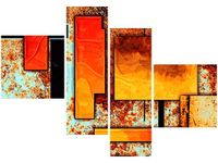 100 70CM OBRAZ 4 ELEM NIESFORNE DRUK PŁÓTNO RAMA