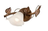 KINKIET LAMPA ŚCIENNA LAMKUR BLUSZCZ 04075 BRĄZOWY / BIAŁY