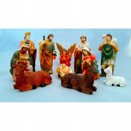 Szopka Bożonarodzeniowa- 10 cm- Figurki do Szopki - 11 elementów na Arena.pl