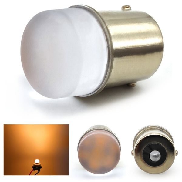 P21W, R10W, żarówka LED BA15S 12V CANBUS pomarańczowa 900lm mocna zdjęcie 1