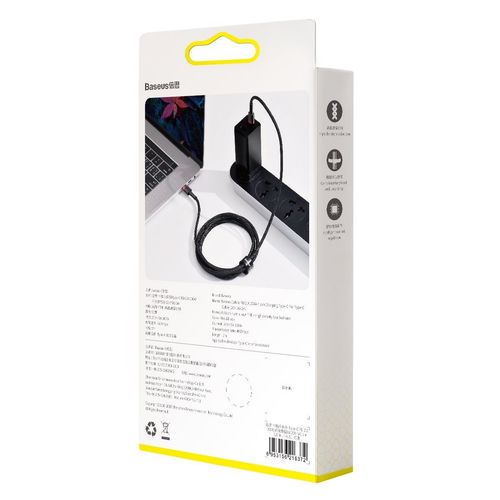 kabel usb-c do usb-c baseus cafule, qc 3.0, pd 2.0, 100w, 5a, 2m (czerwono na Arena.pl