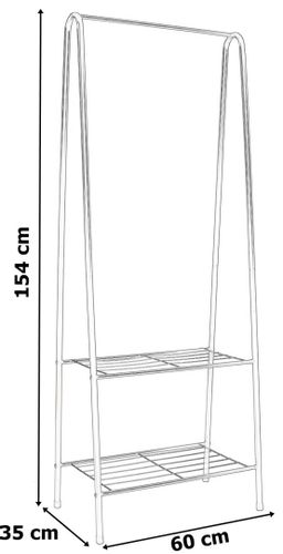 Wieszak stojący na ubrania OLIVIER biały na Arena.pl