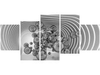 OBRAZ NEW ART NEURONY SREBRNE TUNEL ŚWIETLNY