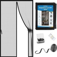 Moskitiera Magnetyczna na Drzwi Balkonowe 100x200 Włókno Szklane Czarna