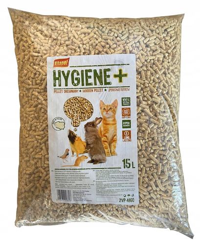 Vitapol HIGIENE pellet żwirek drewniany KOT GRYZONIE KRÓLIK 15 litrów na Arena.pl