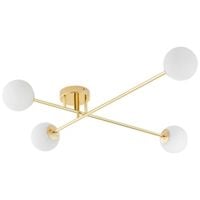 Plafon LAMPA sufitowa ASTRA 10771405 Kaspa szklana OPRAWA pręty molekuły na wysięgnikach sticks złote białe