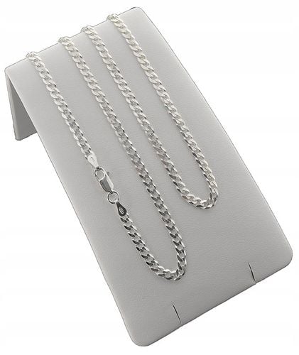 SREBRNY MĘSKI ŁAŃCUSZEK PANCERKA 035/55cm SREBRO 925 pełne DIAMENTOWANE na Arena.pl
