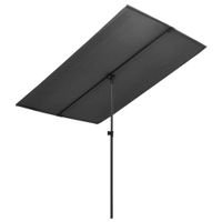 Parasol ogrodowy na słupku aluminiowym, 180x130 cm, antracytowy