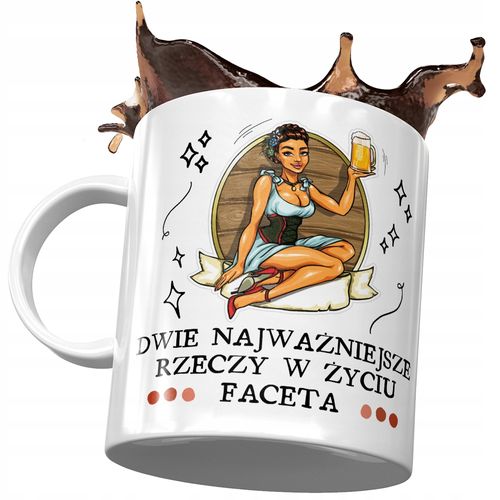 Kubek Śmieszny Zabawny Dwie Najważniejsze Rzeczy Z Nadrukiem Ze Zdjęciem na Arena.pl