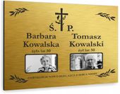 TABLICZKA NAGROBNA NAGROBKOWA ze zdjęciem ALUMINIOWA DIBOND UV 40x30