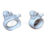 serwetnik ceram. 6szt. biała porcelana aniołek | jy11e908