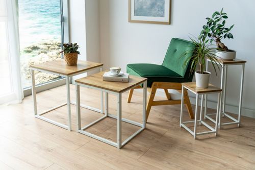 Stoliki kawowe loft Praven Craft Biały na Arena.pl