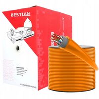 Kabel sieciowy LAN skrętka komputerowa wewnętrzna UTP kat. 5e POMARAŃCZOWY