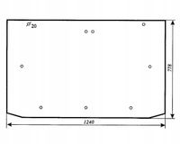 szyba tylna - tył do ciągnika Lamborghini grand Prix, Same Antares
