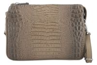 Torebka damska z motywem CROCO - Beżowa ciemna