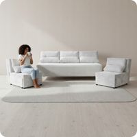 Zestaw KIMO funkcja spania sofa fotele Family Meble szary Anafi sztruks