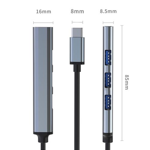 Qoltec Hub Adapter USB-C 3.1 4w1 | USB 3.0 | 3x USB 2.0 na Arena.pl