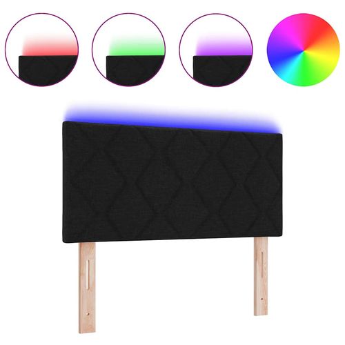 Zagłówek Ze LED Lights Z zagłówkiem Czarny 90 cm tkanina na Arena.pl