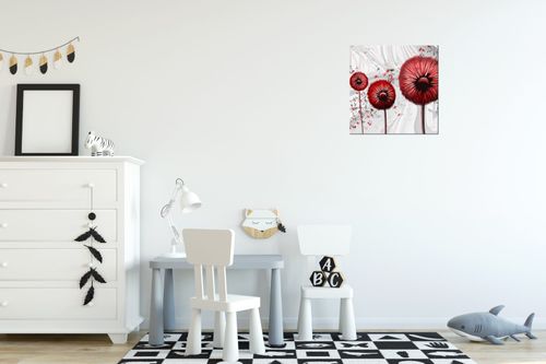 Obraz Tryptyk 30X30 Czerwone Dmuchawce 3 na Arena.pl