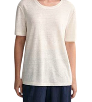 GANT LINEN T-SHIRT 4202438 EGGSHELL M