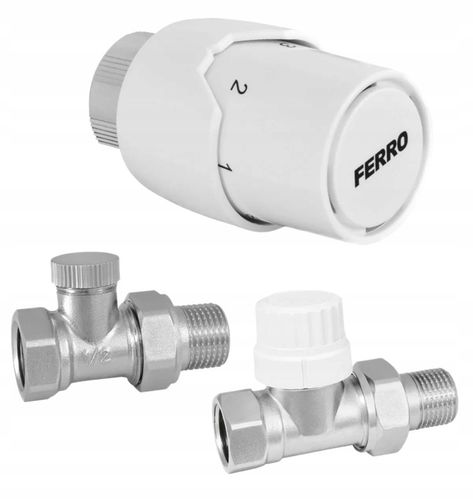 FERRO ZTM20 ZESTAW PROSTY: GŁOWICA + ZAWÓR TERMOSTATYCZNY + ZAWÓR POWROTNY na Arena.pl