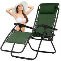 FOTEL OGRODOWY SKŁADANY LEŻAK PLAŻOWY GRAWITACYJNY NA TARAS DO OGRODU