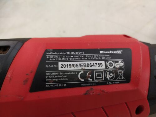 EINHELL OPALARKA REGULACJA TEMPERATURY ELEKTRYCZNA TE-HA 2000 E 2000W +AKC na Arena.pl