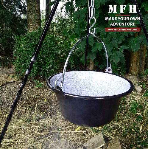 KOCIOŁEK BIWAKOWY EMALIOWANY NA OGNISKO 4-22 Litry 22 Litry na Arena.pl