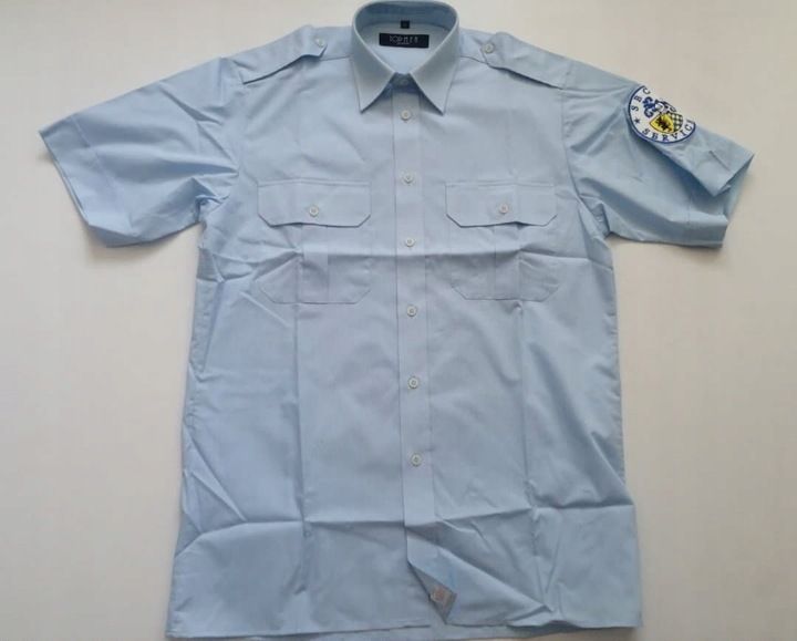 Koszula męska Niebieska Krótki rękaw 176 / 182 37 zdjęcie 3