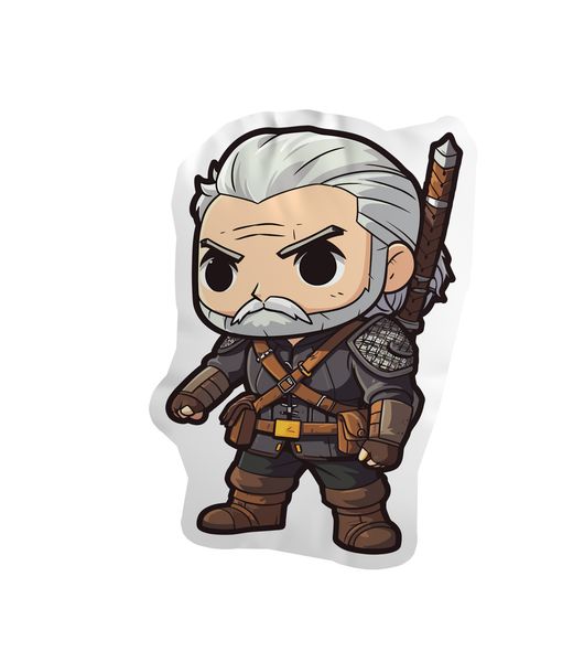 Poduszka Chibi The Witcher / Wiedźmin - Geralt zdjęcie 1
