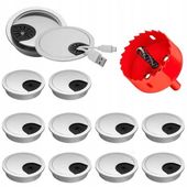 przepust kablowy srebrny 60mm 12sztuk