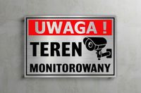 Tabliczka TEREN MONITOROWANY 32x21 DIBOND