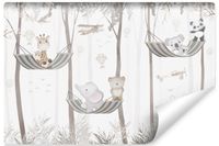 Fototapeta Dziecięca ZWIERZĘTA Las Samoloty Balony 300cm x 210cm