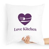 Poduszka Dla Kucharza Prezent Love Kitchen Z Nadrukiem Ze Zdjęciem