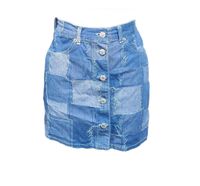 Spódnica Granatowa 100% Bawełna Wygląd Dżinsowy Rozmiar 42