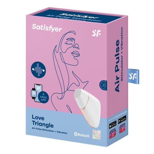 wibrator   love triangle air pulse stimulator + vibration white na Arena.pl